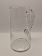 Antique engraved glass jug - Morning Star Peckham Xmas 1927 pub advertising