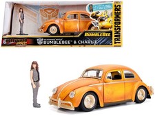 JADA 30114 - 1/24 VOLKSWAGEN BEETLE TRANSFORMERS BUMBLEBEE WITH CHARLIE FIGURE