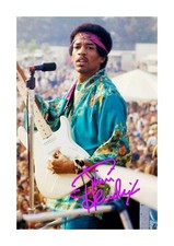 Jimi Hendrix Newport Festival 1969 A4 reproduction signed poster choice of frame