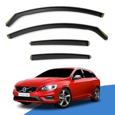 VOLVO V60 MK1 2010-2017 5 Door Estate Wind Deflectors 4pc Edgevisors Tinted
