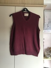 M&S BLUE HARBOUR BURGUNDY SLEEVELESS  SLIPOVER JUMPER - SIZE M vintage
