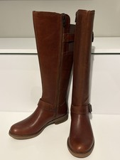 Timberland Women’s Savin Hill Knee High Side Zip Buckle Boots Size UK 3.5 Brown