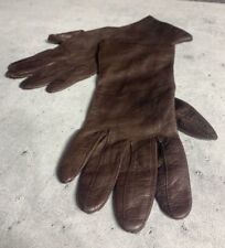 Beautiful Vintage Ladies Real Leather Long Gloves - Very Soft, High Quality