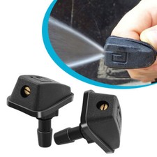 2Pcs Black Car Windscreen Sprayer Washer Wiper Nozzle Car Front Window Spray Jet