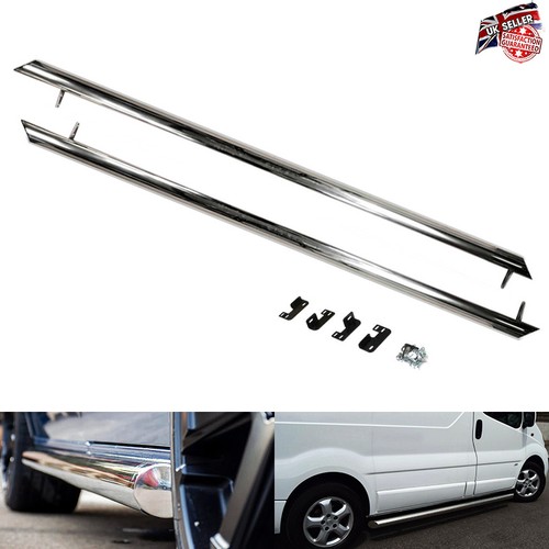 Polished side step bar - polished, running