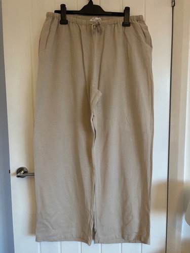 Primark beige trousers wide - primark, trousers,