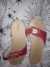Scholl size 4 sandals wooden