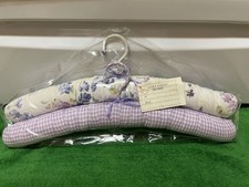 Laura Ashley 2pk Padded Hangers Polly And Lavender Gingham 17” New Last One