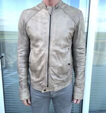 Diesel Biege Leather Jacket - Mens XL