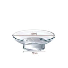 1-2Pcs Standard Replacement Glass Soap Dish High Quality New - Transparent Uk