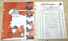 Vintage Original Atlas Drill Presses Bench Floor Catalog D48 Spindle Machines