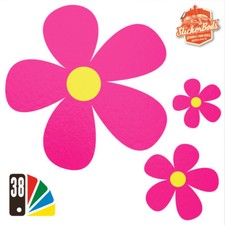 25 DAISY FLOWER STICKERS DECALS for Car | Wall | Home - 38 Colours (S6)