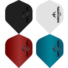 5 SETS [15] Mission Plain Colour Dart Flights Super Tough 150 Micron Standard