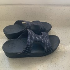 Fitflop crystal slider  Sandals Size UK 6 39 EU sparkly wobble board super comfy