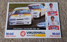 1991 Vauxhall Cavalier GSi BTCC Original Promotional Card Touring Car Cleland