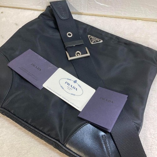 Prada black nylon shoulder - nylon, bag