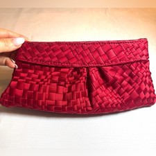 Lauren Merkin Red Woven Clutch