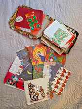 Vintage 1970s Christmas paper bundle - perfect for scrapbooking and journaling 