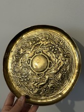 William Mawson Keswick Arts And Crafts Brass Dish School Industrial Arts Copper 