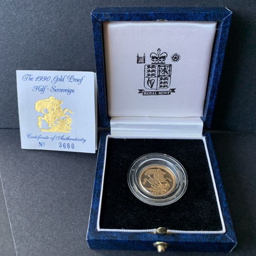 1990 proof half gold - 1990,