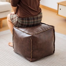 1x Faux Leather Cushion Cover