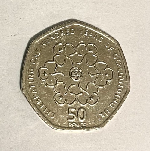 50p coin celebrating - , years