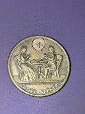 1800s Whist Marker Brass Coin Antique Score Keeping