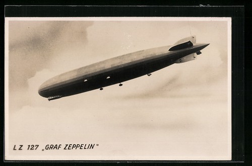 Postcard airship 127 graf - airship,