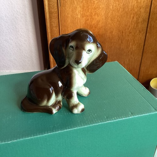 Vintage ceramic dog ornament - vintage,