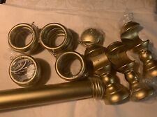 ?LAURA ASHLEY?1.8m 45mm GOLD Wooden Curtain Pole Set