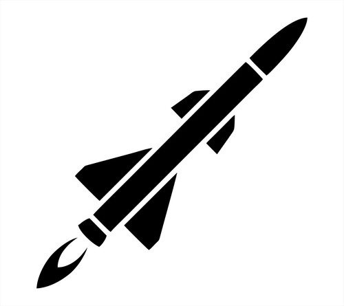 Missile rocket vinyl decal - missile,