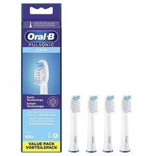 NEW Oral-B Pulsonic Clean Replacement Brush Heads 4 Pack – Gentle Deep Cleaning