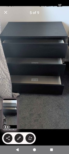 Ikea malm drawer black brown - black,