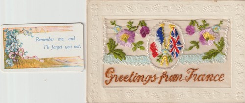 Silk postcard greetings - silk,
