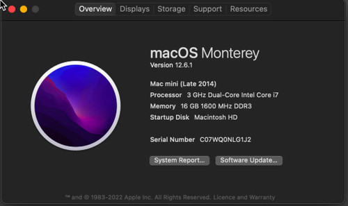 Apple mac mini intel - mac, (a1347)