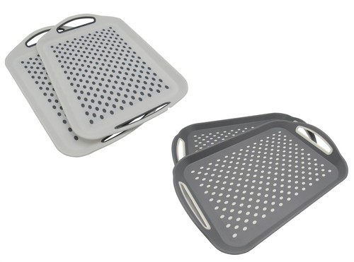 Plastic non slip serving trays - non,
