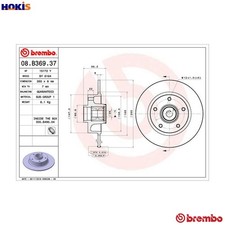 2x BRAKE DISC 08.B369.37 FOR