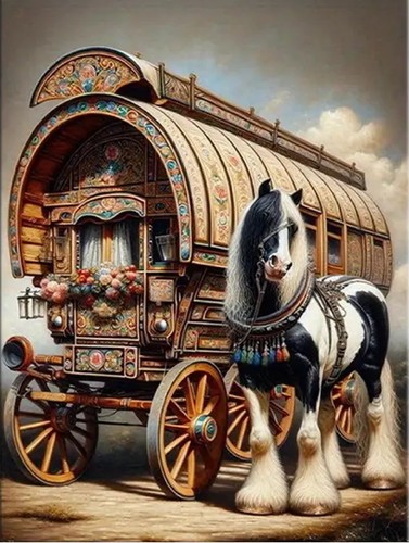 Romany caravan cross - romany, (1)