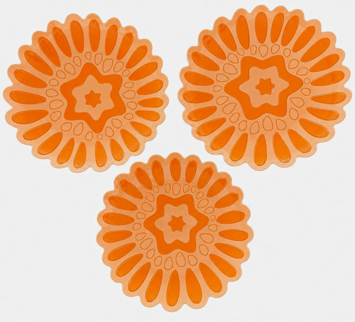 Set orange floral - of,