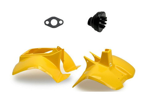 Front rear yellow plastics - front,