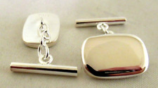 Solid Silver - PAIR of CUFFLINKS - Marked:- 925 - THREE DIFFERENT STYLES