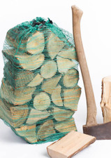 Large 40L Netted Seasoned Hardwood Logs for Fireplace, Firepit, Log Stove 15cm