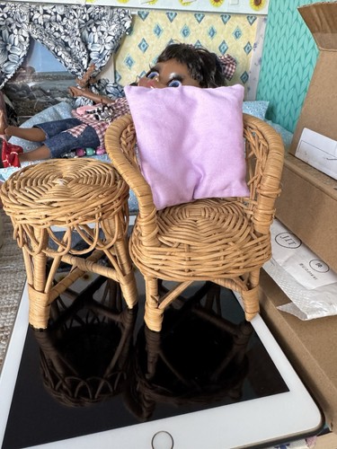 Small dolls wicker chair - dolls,