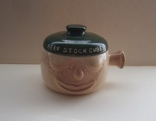 Sylvac pottery lidded - pottery, face