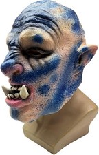 Latex Orc Ogre Troll Mask Fancy Dress Costume Scary Fantasy Creature Halloween