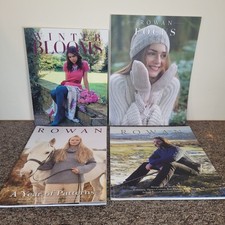 Rowan And Kim Hargreaves Pattern Book Bundle Of 4 Dalesmen Focus Winter Blooms 