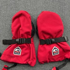 Hestra Mittens Adult Size 7 + Wool Liners Outdoor Thermal Winter Red Grip