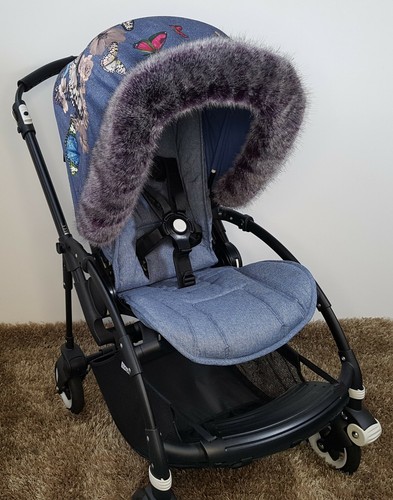 Pram fur hood - trim, stroller