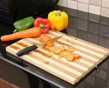 BAMBOO WOODEN WOOD CHOPPING BOARD ORGANIC KITCHEN FOOD CUTTING SLICING SERVING