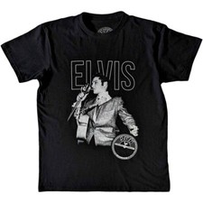 ELVIS PRESLEY - LIVE PORTRAIT  LOGO - 100% OFFICIAL T-SHIRT - MEDIUM !